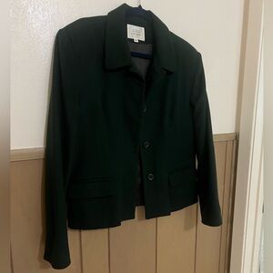 Elegant Warm Dark Green Blazer